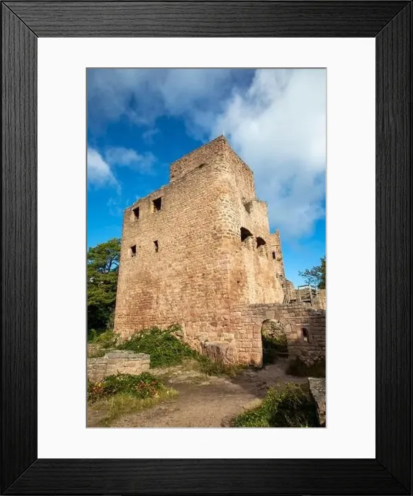 Framed Print : scenic castle husseren les chateaux in Alsace region, France Framed Print : scenic castle husseren les chateaux in Alsace region, France