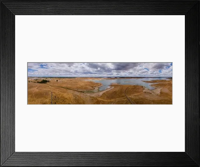Framed Print : Aerial view of Alqueva Dam artificial Lake Framed Print : Aerial view of Alqueva Dam artificial Lake