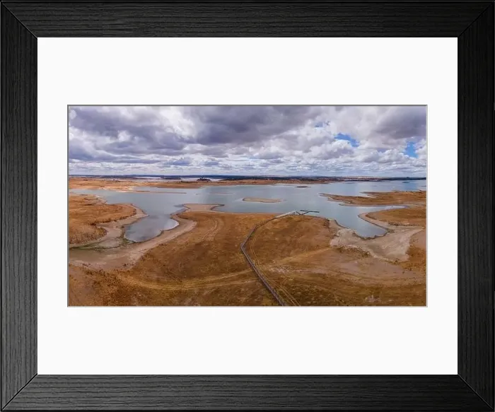 Framed Print : Aerial view of Alqueva Dam artificial Lake Framed Print : Aerial view of Alqueva Dam artificial Lake