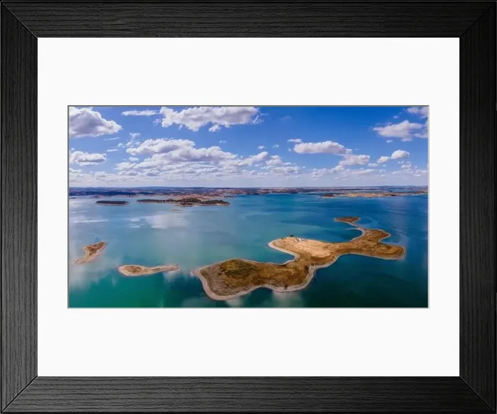 Framed Print : Aerial view of Alqueva Dam artificial Lake
