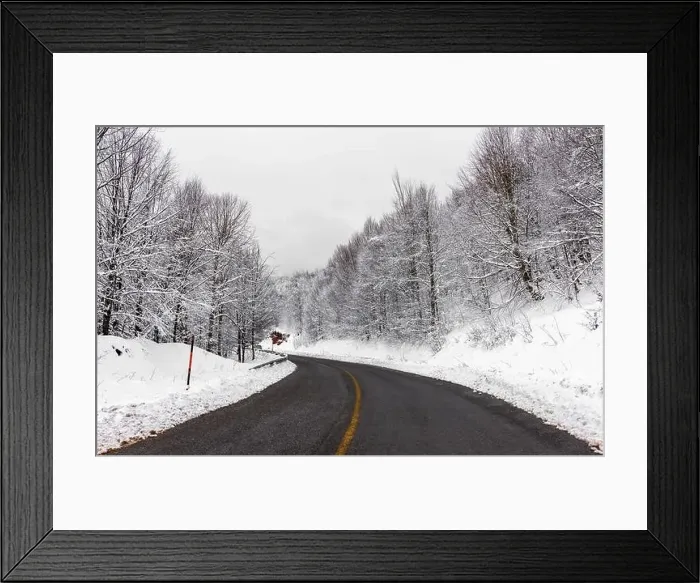 Framed Print : KARTEPE, KOCAELI, TURKEY. Beautiful winter landscape. Winter snowy forest with road Framed Print : KARTEPE, KOCAELI, TURKEY. Beautiful winter landscape. Winter snowy forest with road