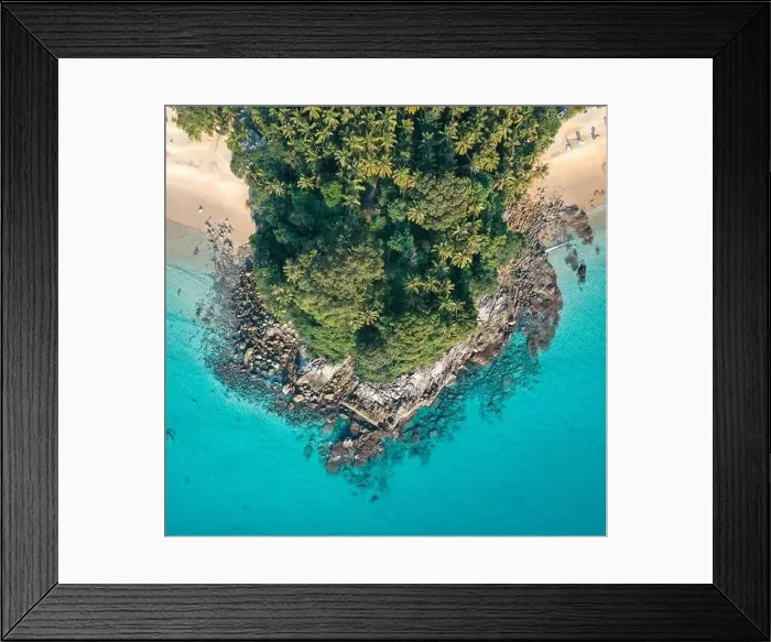 Framed Print : Aerial view of Surin beach in Phuket province in Thailand Framed Print : Aerial view of Surin beach in Phuket province in Thailand