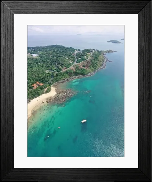 Framed Print : Windmill viewpoint and Nai Han beach in Phuket province, Thailand Framed Print : Windmill viewpoint and Nai Han beach in Phuket province, Thailand