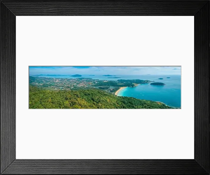 Framed Print : Windmill viewpoint and Nai Han beach in Phuket province, Thailand Framed Print : Windmill viewpoint and Nai Han beach in Phuket province, Thailand