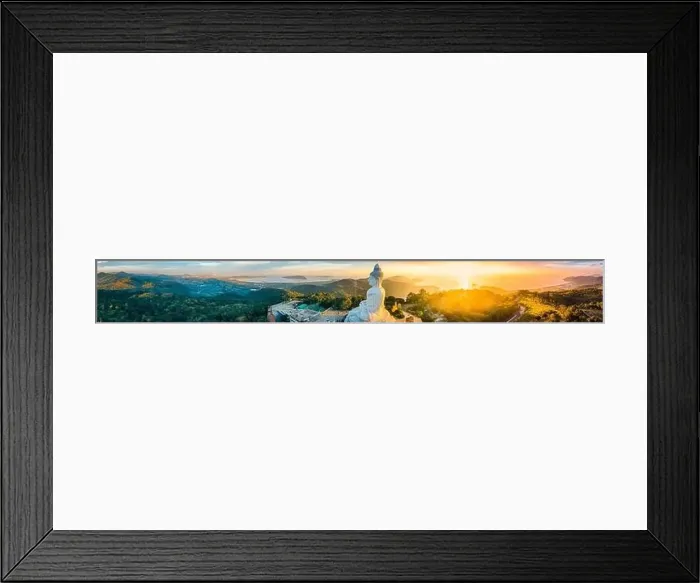 Framed Print : Aerial view of Big Buddha viewpoint at sunset in Phuket province, Thailand Framed Print : Aerial view of Big Buddha viewpoint at sunset in Phuket province, Thailand