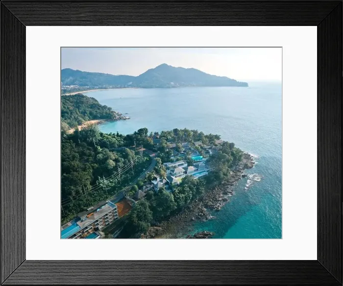 Framed Print : Aerial view of Surin beach in Phuket province in Thailand Framed Print : Aerial view of Surin beach in Phuket province in Thailand