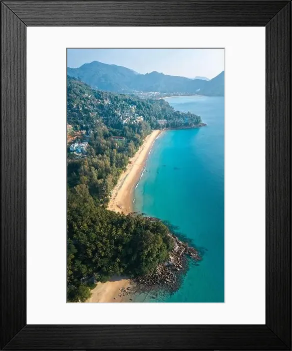 Framed Print : Aerial view of Surin beach in Phuket province in Thailand Framed Print : Aerial view of Surin beach in Phuket province in Thailand