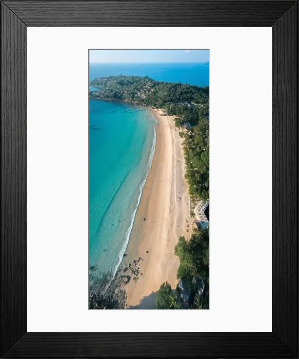 Framed Print : Aerial view of Surin beach in Phuket province in Thailand Framed Print : Aerial view of Surin beach in Phuket province in Thailand