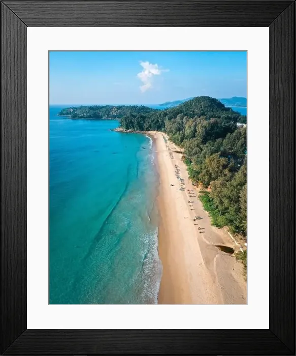 Framed Print : Aerial view of Surin beach in Phuket province in Thailand Framed Print : Aerial view of Surin beach in Phuket province in Thailand