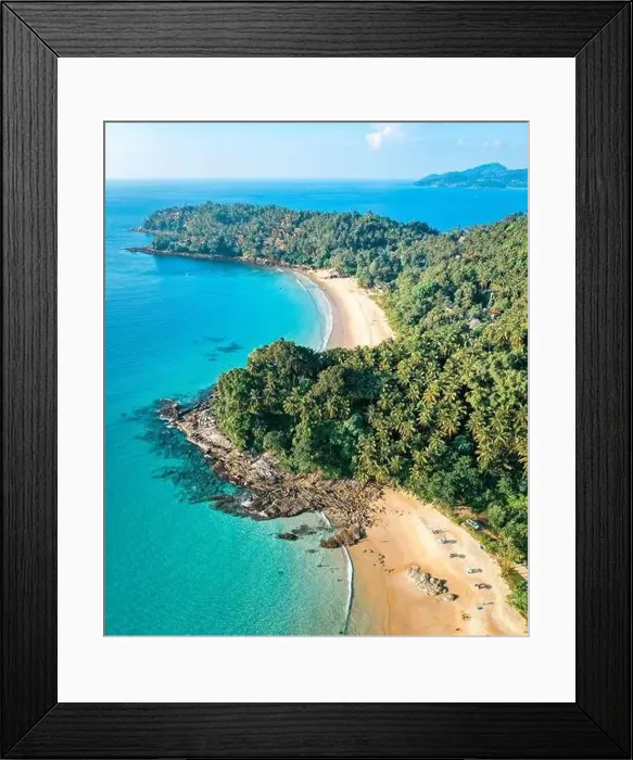 Framed Print : Aerial view of Surin beach in Phuket province in Thailand Framed Print : Aerial view of Surin beach in Phuket province in Thailand