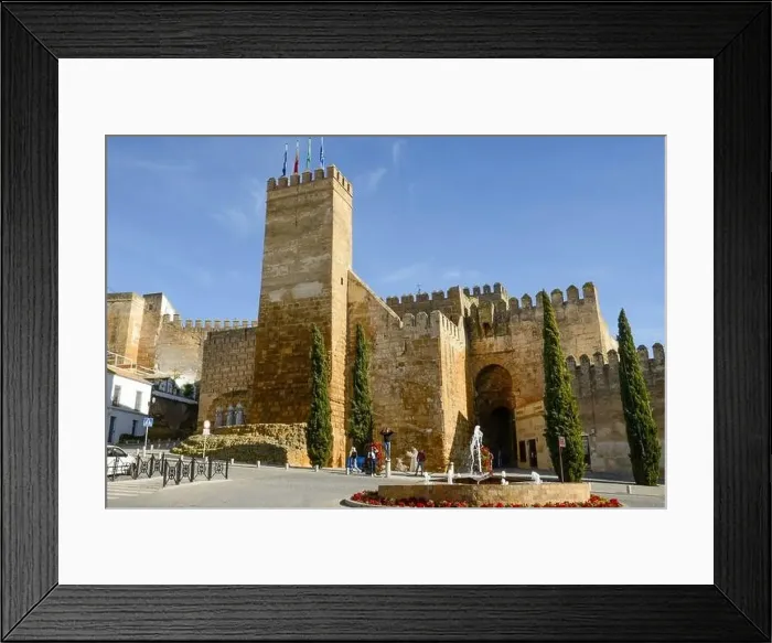 Framed Print : Carmona, Spain - 2 January 2022: view at the castle of Carmona on Andalucia in Spain Framed Print : Carmona, Spain - 2 January 2022: view at the castle of Carmona on Andalucia in Spain