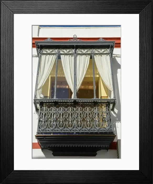 Framed Print : Old balcony at the town of Carmona on Andalucia in Spain Framed Print : Old balcony at the town of Carmona on Andalucia in Spain