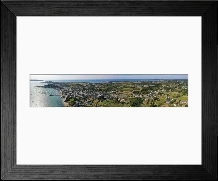 Framed Print : aerial view of the french city of Locmariaquer in Finistere in Brittany Framed Print : aerial view of the french city of Locmariaquer in Finistere in Brittany