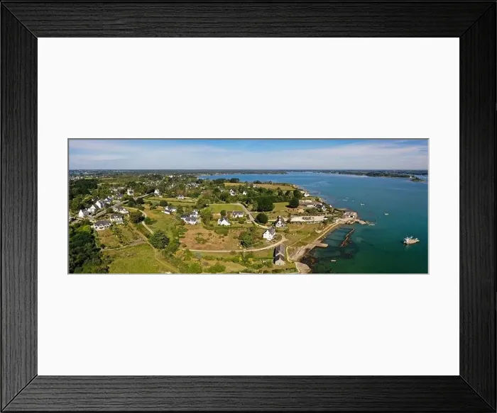 Framed Print : aerial view of the french city of Locmariaquer in Finistere in Brittany Framed Print : aerial view of the french city of Locmariaquer in Finistere in Brittany