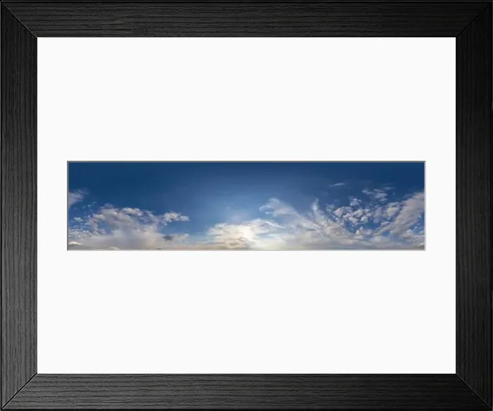 Framed Print : Dark blue sunset sky panorama with golden Cumulus clouds Framed Print : Dark blue sunset sky panorama with golden Cumulus clouds