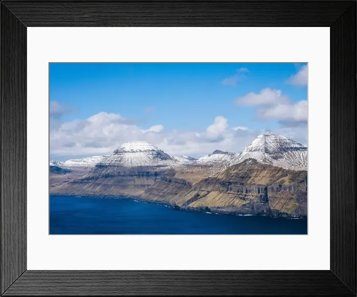 Framed Print : Whatever caused this unique, almost lunar landscape with distinctive graduations on the mountain-side