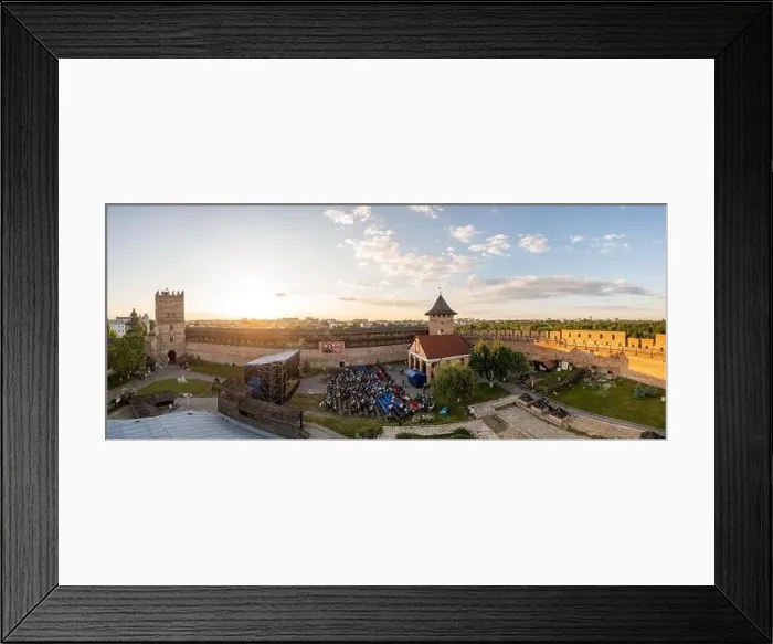 Framed Print : Lutsk, Ukraine - June 4, 2021: Aerial view on Lubart's castle in Lutsk, Ukraine from drone