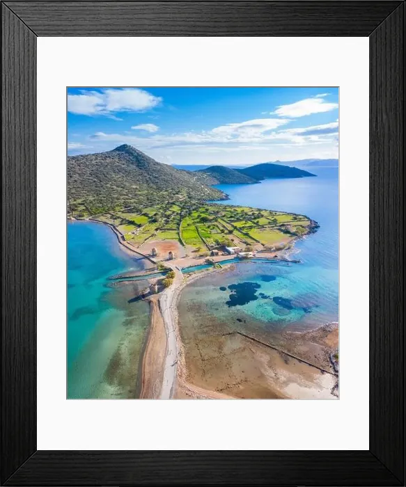 Framed Print : The famous canal of Elounda with the ruins of the old bridge, Crete, Greece Framed Print : The famous canal of Elounda with the ruins of the old bridge, Crete, Greece