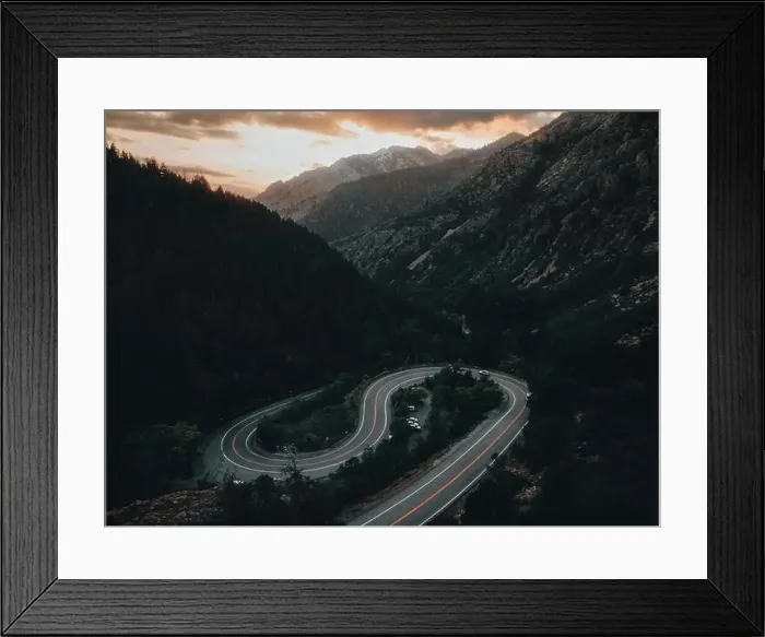 Framed Print : Winding Road in Cottonwood Canyon Framed Print : Winding Road in Cottonwood Canyon