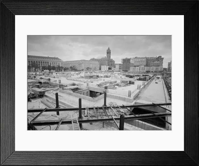 Framed Print : New FBI building under construction - 1971 - Washington, DC Framed Print : New FBI building under construction - 1971 - Washington, DC