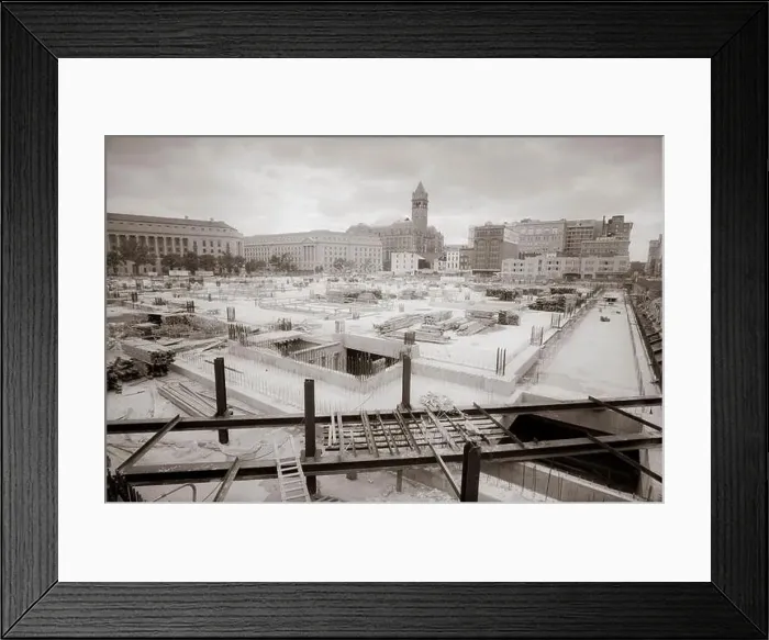 Framed Print : New FBI building under construction - 1971 - Washington, DC Framed Print : New FBI building under construction - 1971 - Washington, DC