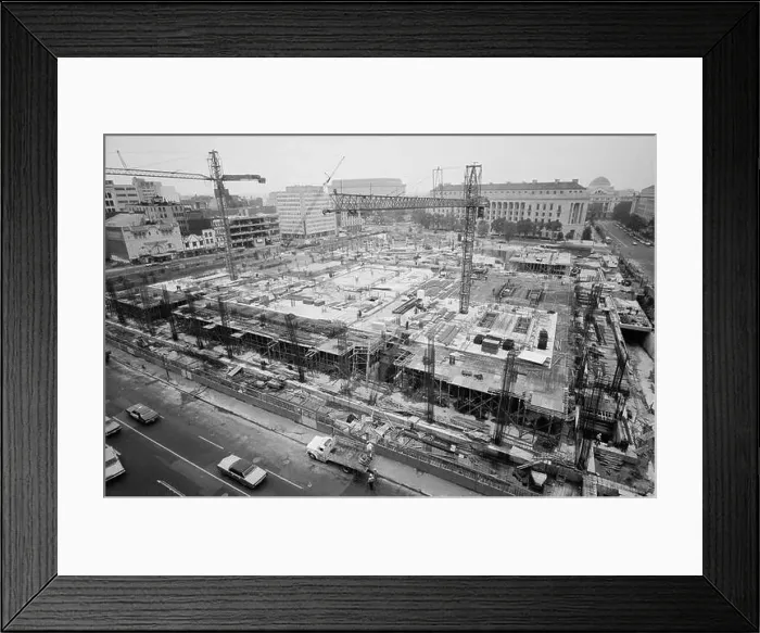 Framed Print : New FBI building under construction - 1971 - Washington, DC Framed Print : New FBI building under construction - 1971 - Washington, DC