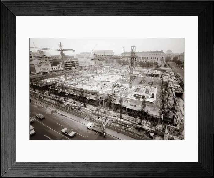 Framed Print : New FBI building under construction - 1971 - Washington, DC Framed Print : New FBI building under construction - 1971 - Washington, DC