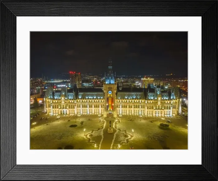 Framed Print : Aerial photography of the Cultural Palace in Iasi city center Framed Print : Aerial photography of the Cultural Palace in Iasi city center