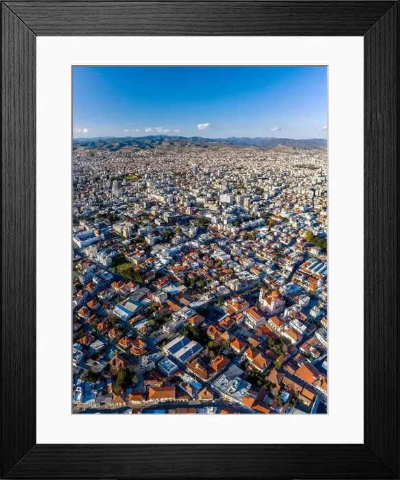 Framed Print : Panoramic aerial view of historical center of Limassol, Cyprus Framed Print : Panoramic aerial view of historical center of Limassol, Cyprus