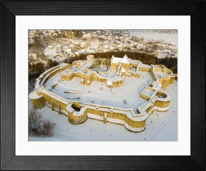 Framed Print : Birds eye view over the medieval stronghold of Suceava Framed Print : Birds eye view over the medieval stronghold of Suceava