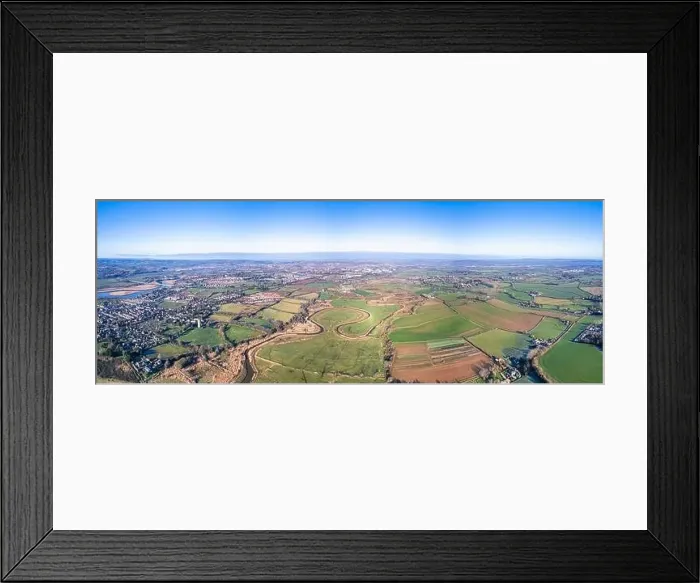 Framed Print : Meadows and Marshland around Clyst River in Topsham, Devon, England Framed Print : Meadows and Marshland around Clyst River in Topsham, Devon, England