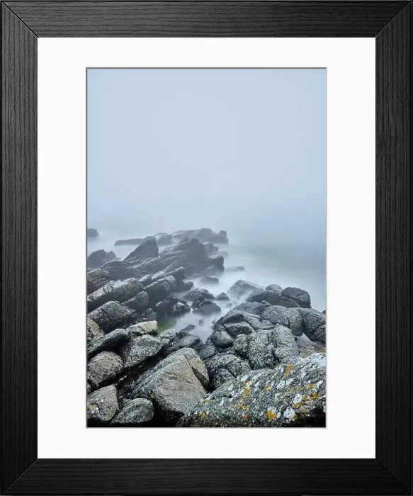 Framed Print : amazing rocks by the shore in danish island Framed Print : amazing rocks by the shore in danish island