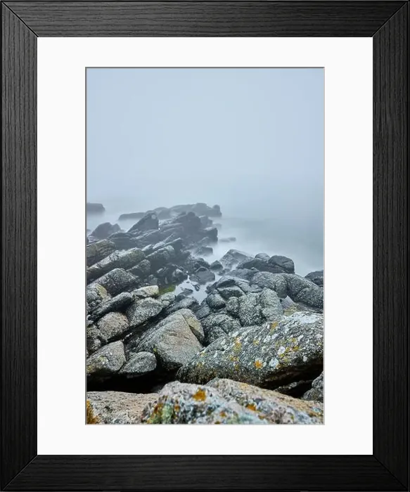 Framed Print : amazing rocks by the shore in danish island Framed Print : amazing rocks by the shore in danish island