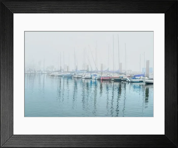 Framed Print : Corpus Christi Municipal Marina on a foggy day Framed Print : Corpus Christi Municipal Marina on a foggy day