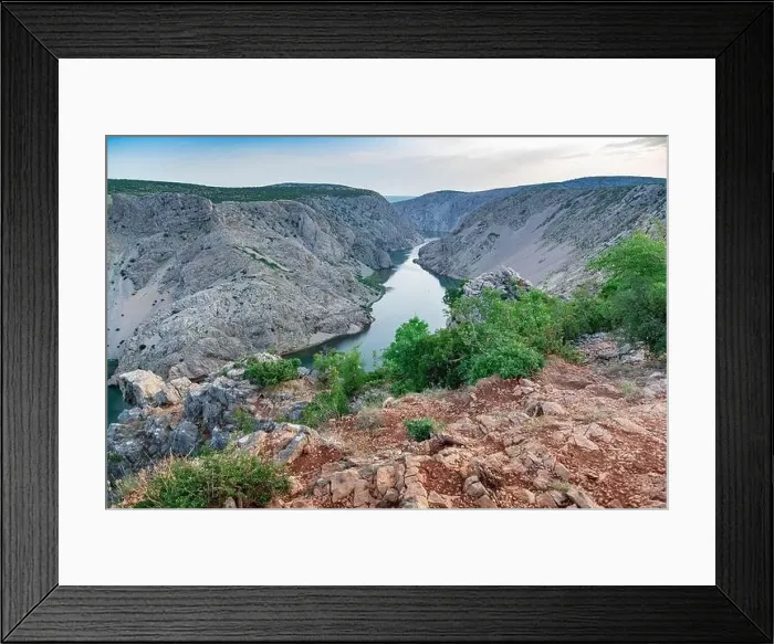 Framed Print : Zrmanja canyon at sunset, Croatia Framed Print : Zrmanja canyon at sunset, Croatia