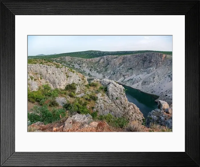 Framed Print : Zrmanja canyon at sunset, Croatia Framed Print : Zrmanja canyon at sunset, Croatia