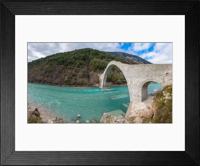 Framed Print : The great arched stone bridge of Plaka on Arachthos river, Tzoumerka, Greece Framed Print : The great arched stone bridge of Plaka on Arachthos river, Tzoumerka, Greece