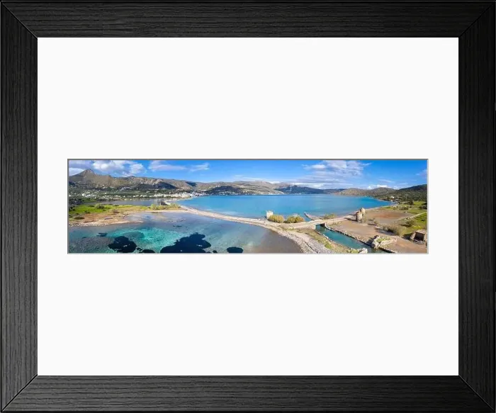 Framed Print : The famous canal of Elounda with the ruins of the old bridge, Crete, Greece Framed Print : The famous canal of Elounda with the ruins of the old bridge, Crete, Greece