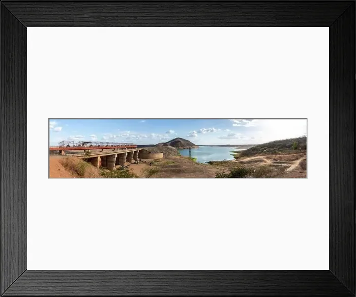 Framed Print : dam in the city of Banabuiu in the state of Ceará northeast of Brazil Framed Print : dam in the city of Banabuiu in the state of Ceará northeast of Brazil