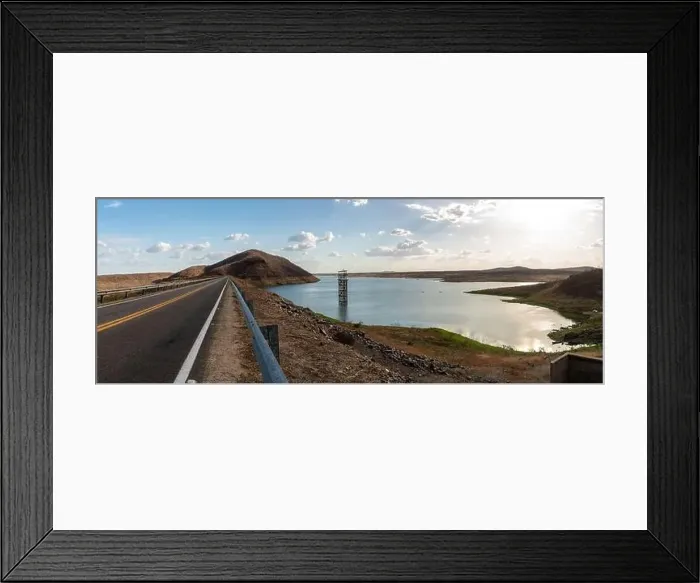 Framed Print : dam in the city of Banabuiu in the state of Ceará northeast of Brazil Framed Print : dam in the city of Banabuiu in the state of Ceará northeast of Brazil