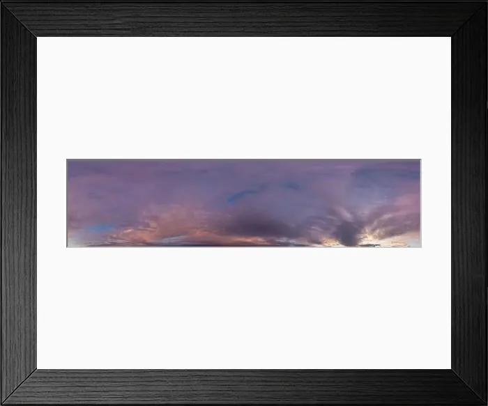 Framed Print : Dark blue sunset sky panorama with pink Cumulus clouds Framed Print : Dark blue sunset sky panorama with pink Cumulus clouds