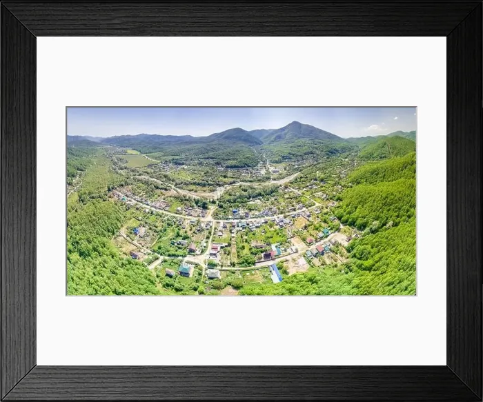 Framed Print : The mountain village of Mikhailovsky Pass Framed Print : The mountain village of Mikhailovsky Pass