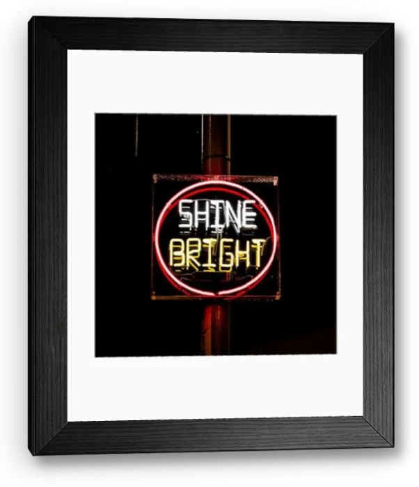 Framed Print : Raphael Daden's neon sign inspirational messages hosted on Lister Gate for Nottingham's Light Night 2022 Framed Print : Raphael Daden's neon sign inspirational messages hosted on Lister Gate for Nottingham's Light Night 2022