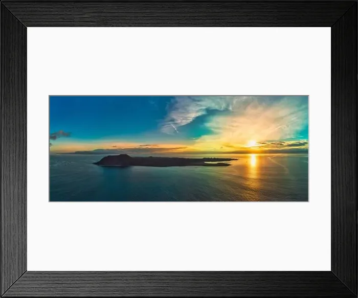 Framed Print : dramatic sunrise over Lobos island and Flag Beach near Corralejo Fuerteventura Framed Print : dramatic sunrise over Lobos island and Flag Beach near Corralejo Fuerteventura
