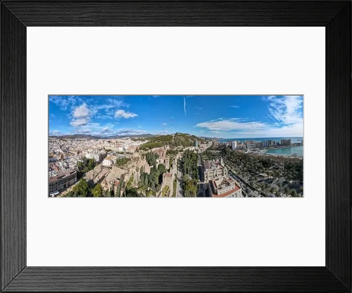 Framed Print : Drone view at the town center of Malaga on Spain Framed Print : Drone view at the town center of Malaga on Spain