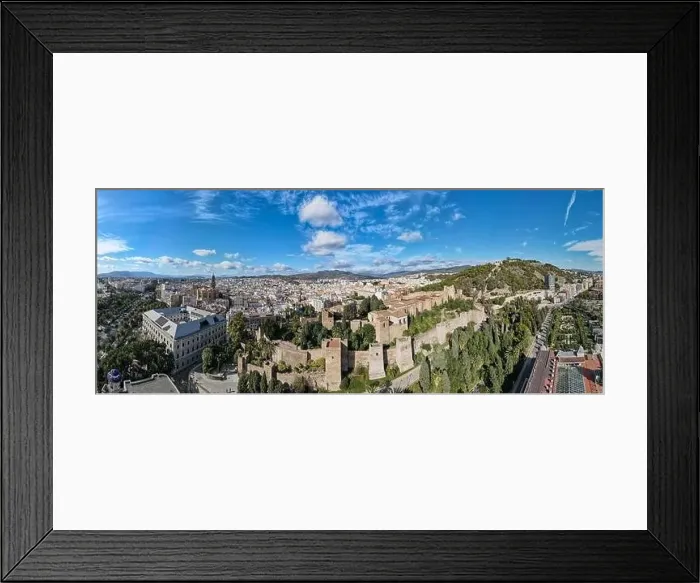 Framed Print : Drone view at the town center of Malaga on Spain Framed Print : Drone view at the town center of Malaga on Spain