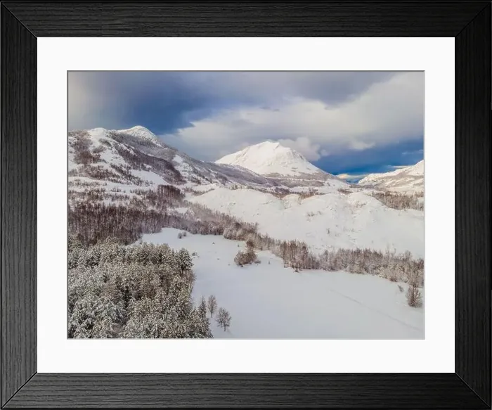 Framed Print : Aerial view of a winter snow-covered pine forest. Aerial drone view of a winter landscape. Snow covered forest Framed Print : Aerial view of a winter snow-covered pine forest. Aerial drone view of a winter landscape. Snow covered forest