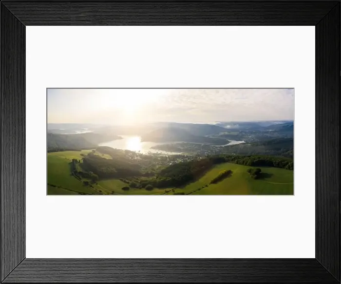 Framed Print : Lake Rursee at sunrise, Eifel Germany Framed Print : Lake Rursee at sunrise, Eifel Germany