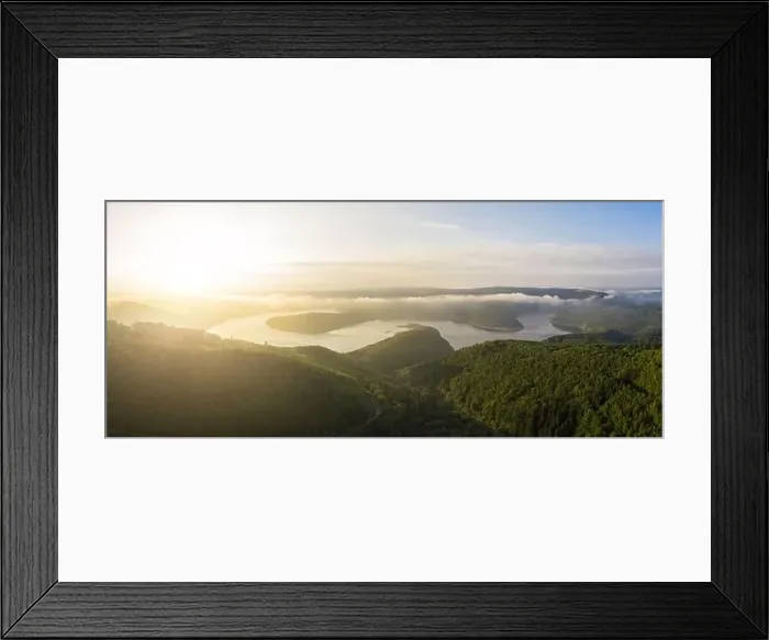 Framed Print : Lake Rursee in the Eifel National Park at the morning Framed Print : Lake Rursee in the Eifel National Park at the morning