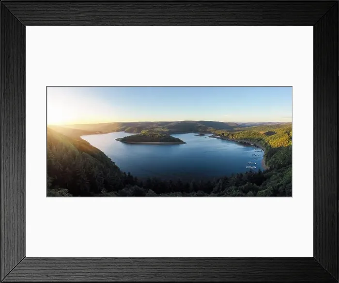 Framed Print : Sunrise at the Lake Rursee, Eifel Germany Framed Print : Sunrise at the Lake Rursee, Eifel Germany